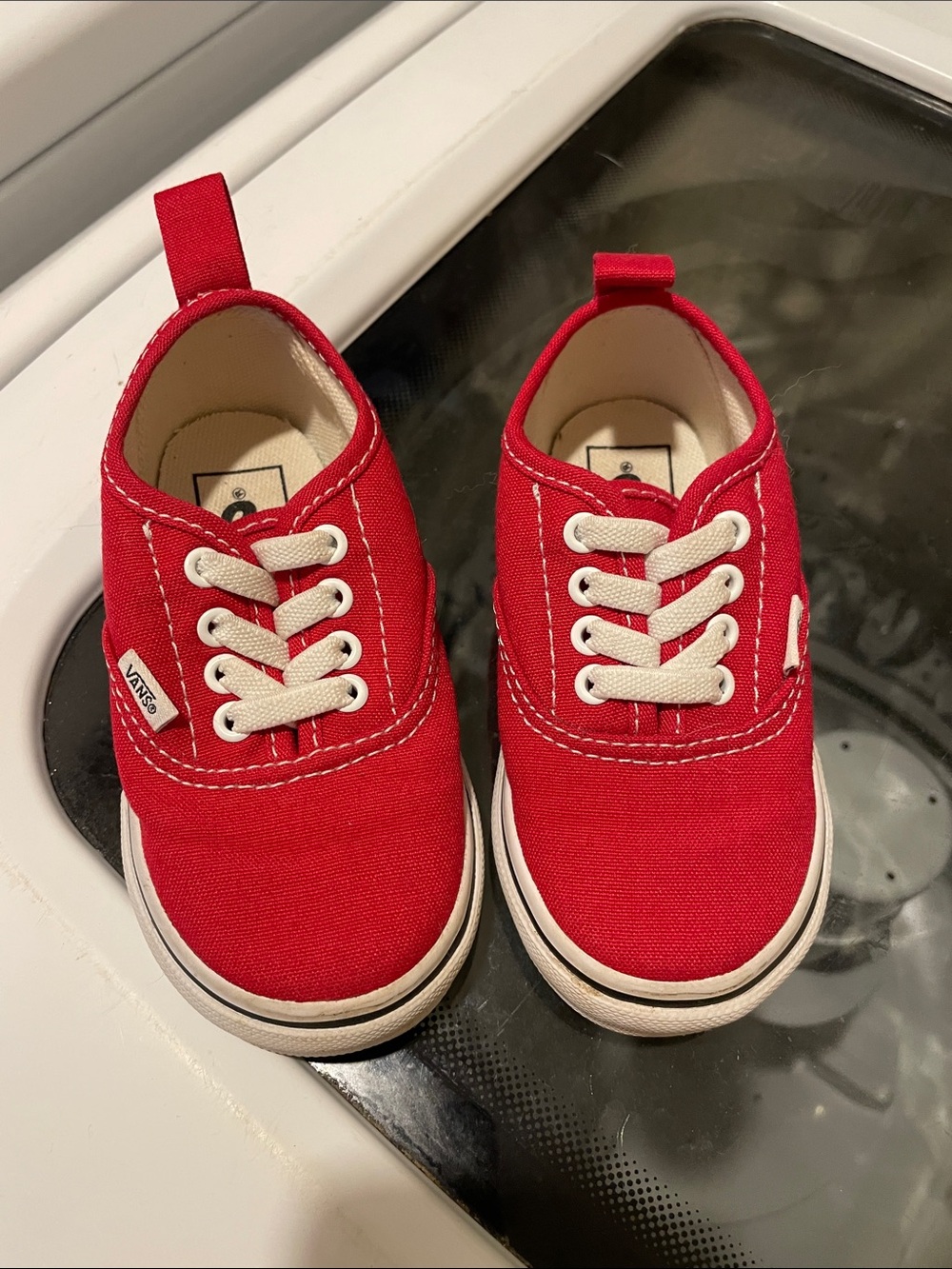 Vans Toddler size 6 Red Canvas Low-Top Sneakers